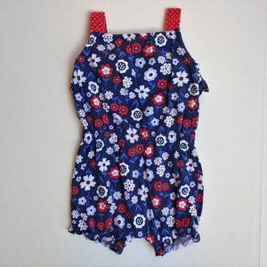 🛒3/$20 Carter's 18M Red White Blue Floral Romper